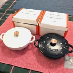ルクルーゼ マルミット スターレリーフ ミモザ 22 新品未使用 ルクルーゼ☆スターレリーフ ミニマルミット ネイビー