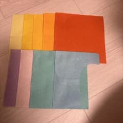 フェルト8枚セット(約18×18cm) 水色切れ端のサムネイル