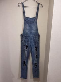 GUESS デニム サロペット オーバーオール ダメージ加工のサムネイル