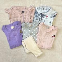 petit main 他　女の子ロンパース 5点セット おまけ付　８０サイズのサムネイル