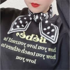 ドット柄ニットスカーフのサムネイル
