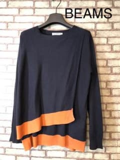 ビームス 被せバイカラーニット カットソー 美品のサムネイル
