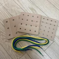 幼児のパズル道場 ステップひもとおし　板と紐のみのサムネイル