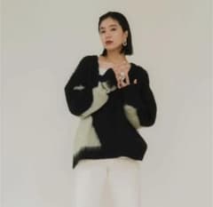 Knuth Marf Uneck knit pullover ブラック Fのサムネイル