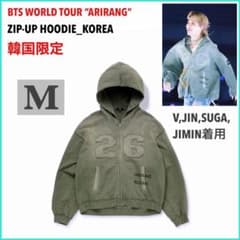 テテ着用BTS ARIRANG 韓国限定ZIP-UP HOODIEフーディ S 2ND PRE-ORDER] BTS - ARIRANG WORLD TOUR OFFICIAL MD ZIP UP HOODIE (CH