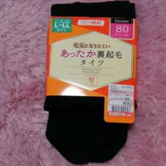 しまむら　ファイバーヒート　黒　タイツ　L ～LL 80デニール　1足のサムネイル