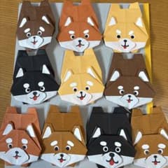 折り紙 柴犬 壁面飾り ペット イベント 犬のサムネイル