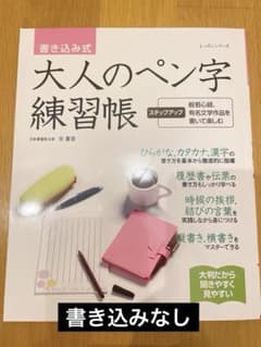 書き込み式大人のペン字練習帳　書き込みなしのサムネイル