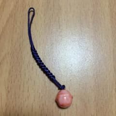 本珊瑚 根付け 鈴のかたち レトロのサムネイル