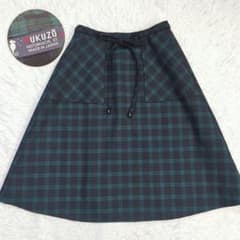 【未使用】 元町 FUKUZO フクゾー 横浜 タータンチェック 巻きスカート フクゾー/FUKUZO】巻きスカート タータンチェックリボン 横浜元町