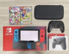 Nintendo Switch 本体 純正Proコン ソフト2本付 - メルカリ