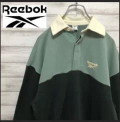 【人気カラー】リーボック　スウェットシャツ　レトロデザイン　M ワンポイントロゴのサムネイル