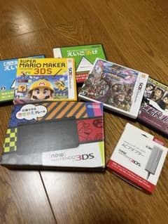 Newニンテンドー3DS LL ブラック 純正アダプター付 ドラクエⅪ他ソフト付のサムネイル