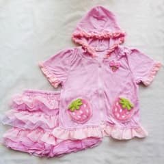 T*n様 mother garden いちご フリル セットアップ 130 mother garden いちご フリル セットアップ 130 - メルカリ