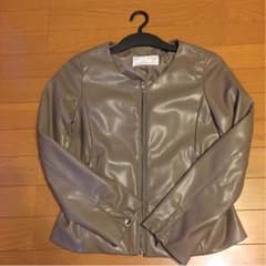 mocomoco様専用 ナノユニバース レザーノーカラージャケットのサムネイル