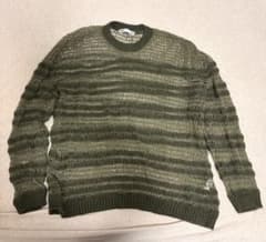 ZARA カーキ 透かし編み ニット セーターのサムネイル