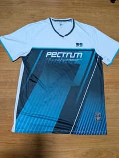SPECTRUM 韓国 バドミントン ウェア ホワイト/ターコイズ ゲームウェアのサムネイル