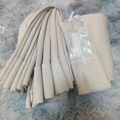 クモリ グレージュ ドレープカーテン 110cm x 100cm 2枚組のサムネイル