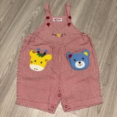 昭和レトロ ミキハウス サロペット オーバーオール ロンパース 90