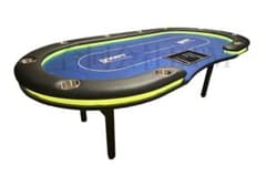 新品未使用 LEDポーカーテーブル WPTブルーデザイン カジノテーブル