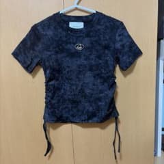 半袖Tシャツ ブラック クロップド丈のサムネイル