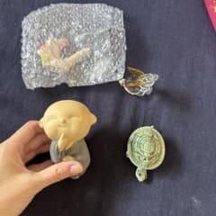 ミニチュア 置物 4点セット 陶器 ガラスのサムネイル