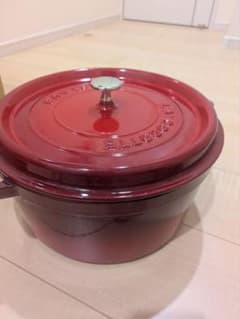 staub ココットラウンド 28cm チェリーレッド ストウブ - メルカリ