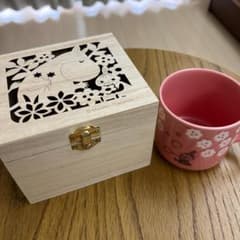 신품 무민 MOOMIN 나무 상자 머그잔 리틀 미이