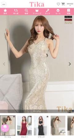 TIKA ロングドレス シルバーのサムネイル
