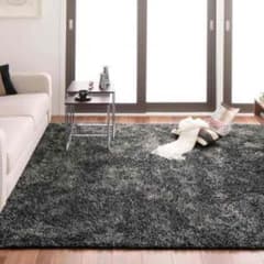 ◆YUTO様専用◆マイクロファイバーシャギーラグ190×190サイレントブラックのサムネイル