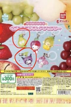 サンリオキャラクターズ くだものめじるしアクセサリー 2種セットのサムネイル