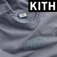 新品KITH 日本未発売 ビンテージ感たっぷり立体ボックスロゴロンT 