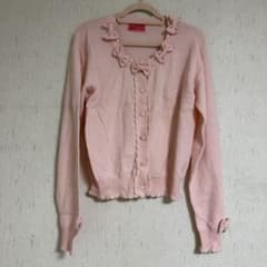 BABY リボン カーディガン ピンク