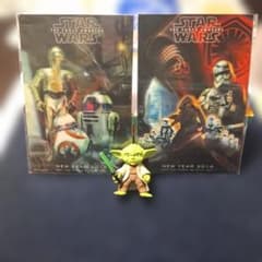 STAR WARS 포스의 각성 연하장 2016 요다 피규어 첨부