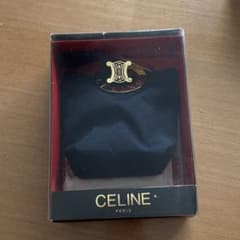 値下げ　未使用　CELINE セリーヌ　ネイビーポーチミニバッグ　ハンカチセットのサムネイル