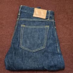 濃紺美品ジャパンブルージーンズサークルw28革パッチジッパーフライ 