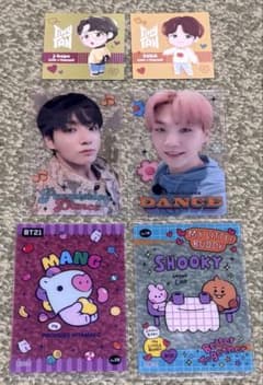 TinyTAN BT21 BTS 트레카 스티커 6장 세트