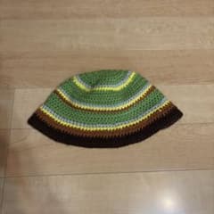 ハンドメイド クロシェ編み バケットハット マルチカラーのサムネイル