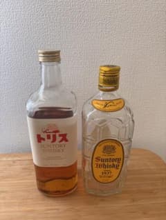 2本セットSuntory角瓶 空き瓶 700ml ＋トリス 空き瓶のサムネイル