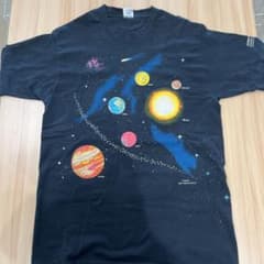 希少 1990年製 usa製 宇宙 銀河 アート tee 総柄 当時物 ブラックのサムネイル