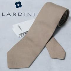 未使用 ラルディーニ イタリア製 ベージュ無地 上質ウール×シルク ネクタイ 未使用 ラルディーニ イタリア製 ベージュ無地 上質ウール×シルク