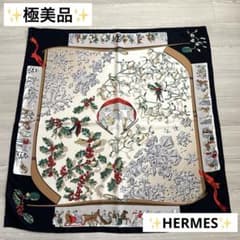 名作✨極美品✨HERMES エルメス スカーフ シルク カレ90 去年の雪 ✨極美品✨HERMES エルメス カレ90去りし日の雪 シルクスカーフ