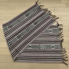 幾何学模様布　ラグ・ストール【東ティモール購入】のサムネイル