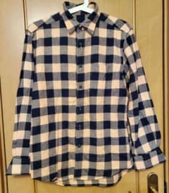 UNIQLO ネルシャツ 長袖 チェック柄　リメイク　ピンク