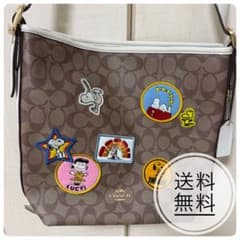 希少】 コーチ×ピーナッツ スヌーピー ショルダーバッグ ワッペン