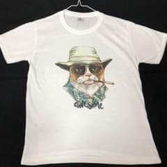 マフィア猫Tシャツ Mサイズ メンズ レディース  白 ホワイト  新品のサムネイル