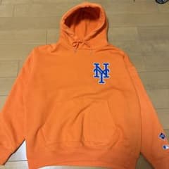 MLBパーカー ニューヨークヤンキース NY オレンジ Mのサムネイル