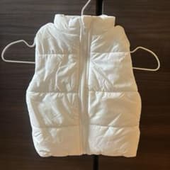 SHEIN ベビー キッズ ジップアップ 中綿ベスト アウター ホワイト