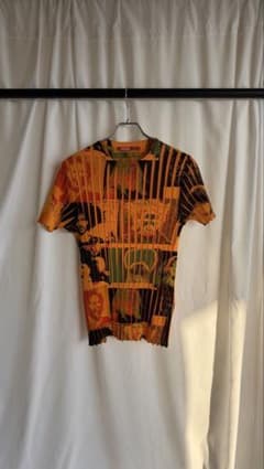 ヴィンテージ プリーツ 加工 総柄プリント 半袖Tシャツのサムネイル