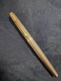 PARKER 75 万年筆 格子柄 初期 スターリングシルバー f or mニブ PARKER 75 万年筆 格子柄 初期 スターリングシルバー f or mニブ